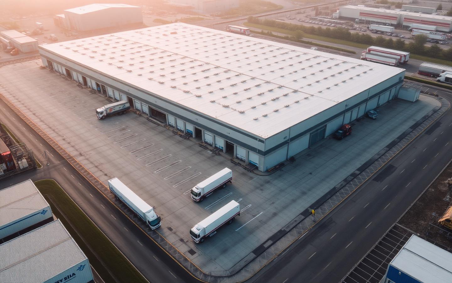 Distribution center loading docks coordinated under a single waste program